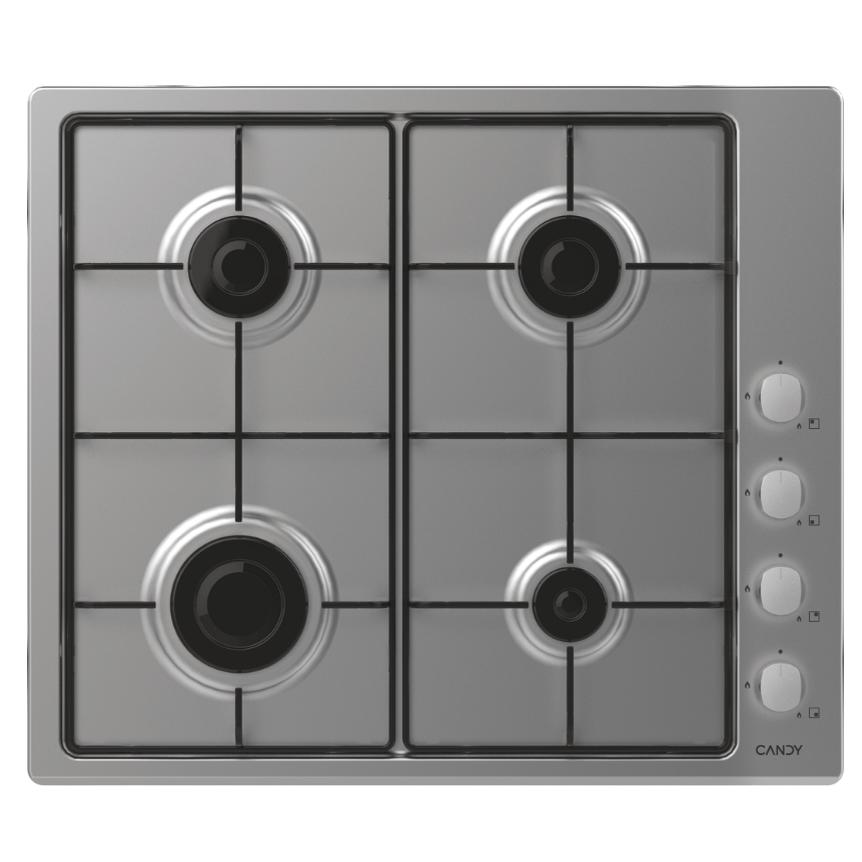 Candy CHW6LX Table de cuisson au gaz Acier inoxydable 4 foyers