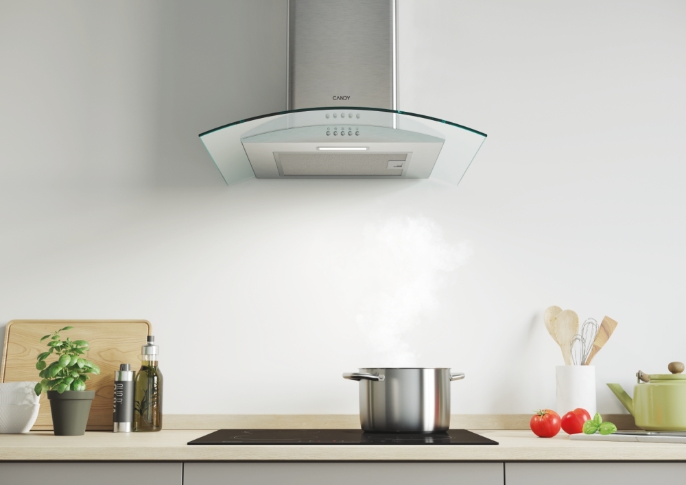 CANDY Hotte décorative 60 cm débit 456 m3h inox CGM641X - vue 2