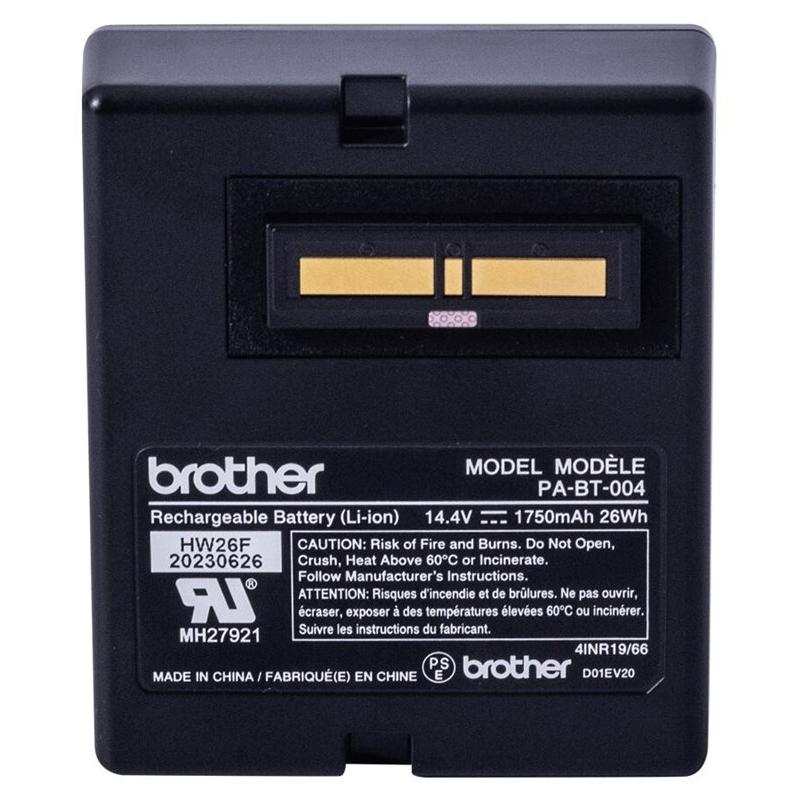 Brother PA BT 004 Batterie d'imprimante rechargeable Lithium Ion 1750 mAh 26 Wh