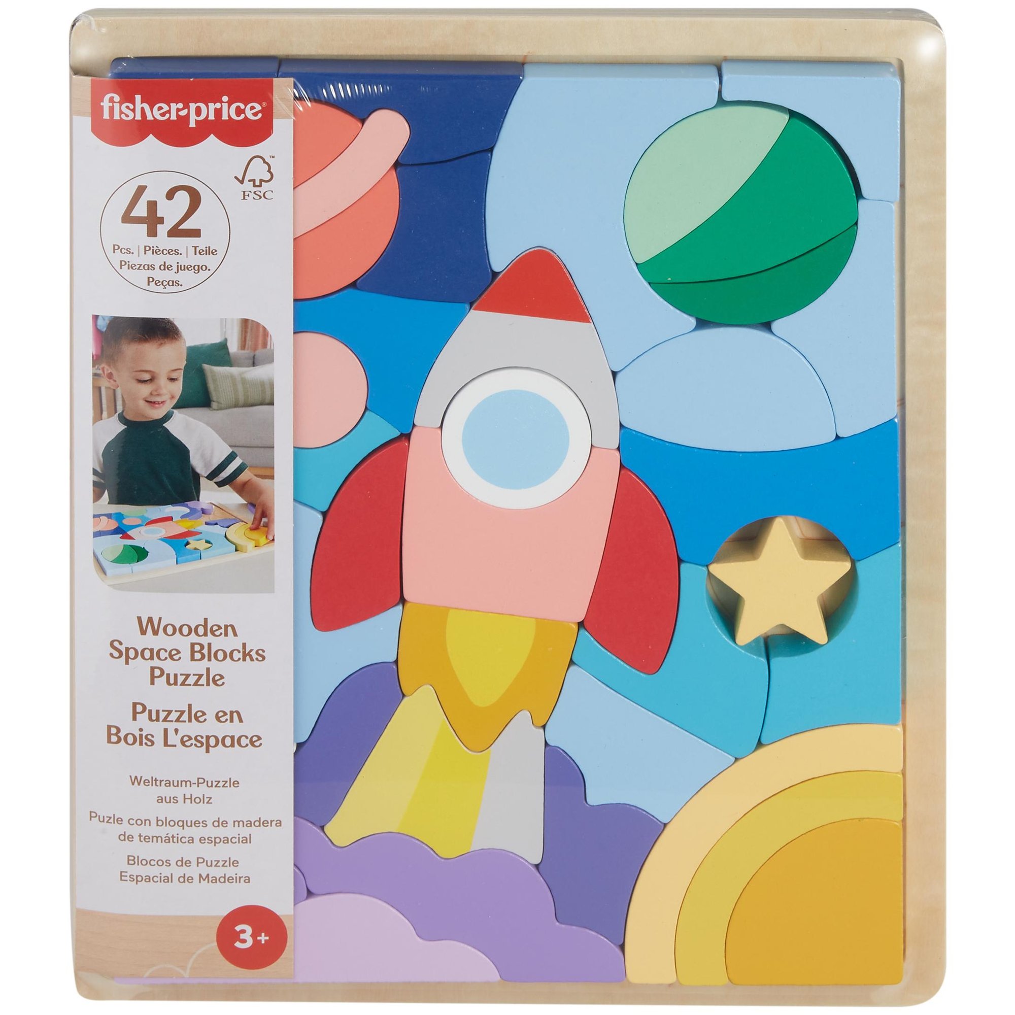 Fisher-Price - Puzzle en Bois L'Espace