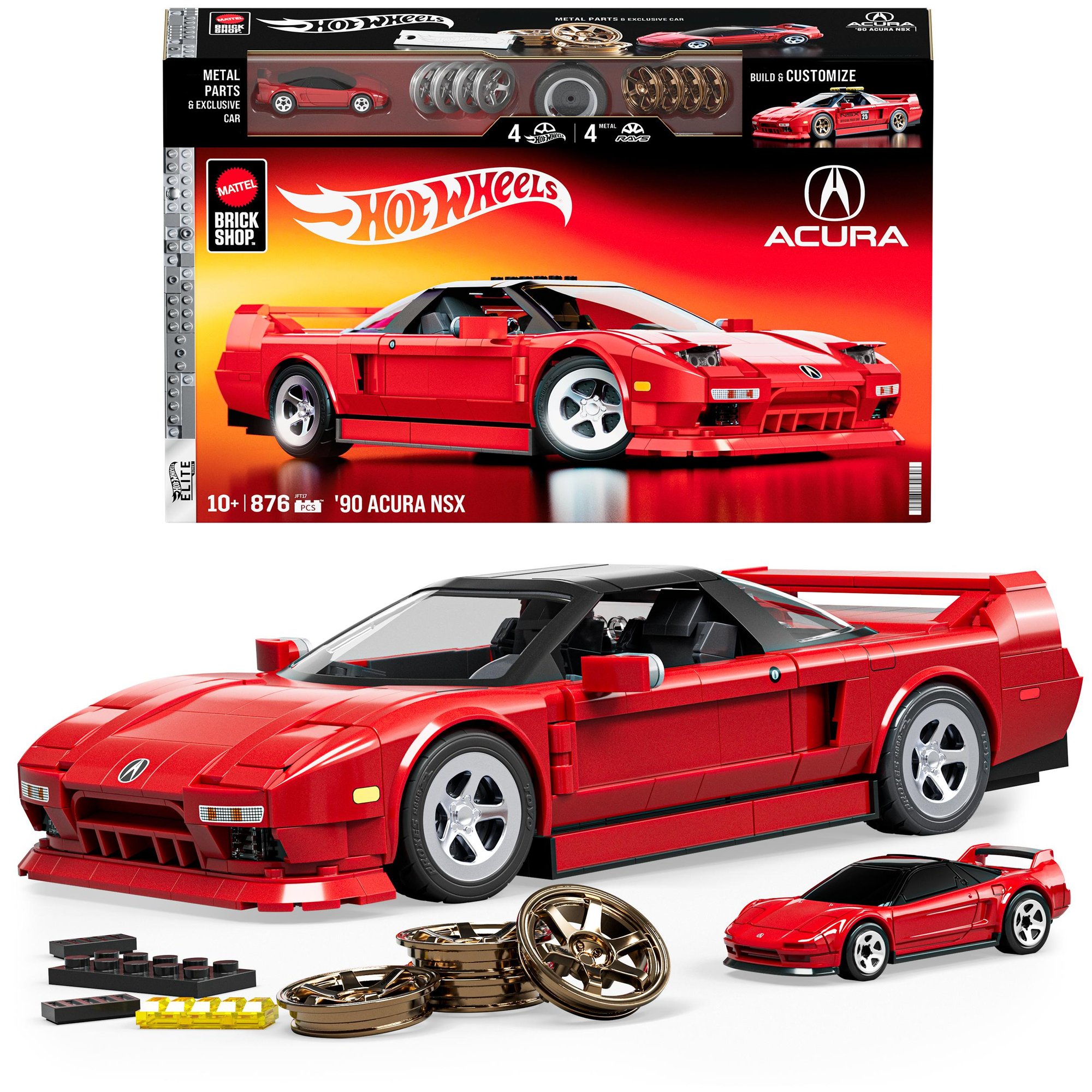 Mattel Brick Shop Hot Wheels '90 Acura NSX