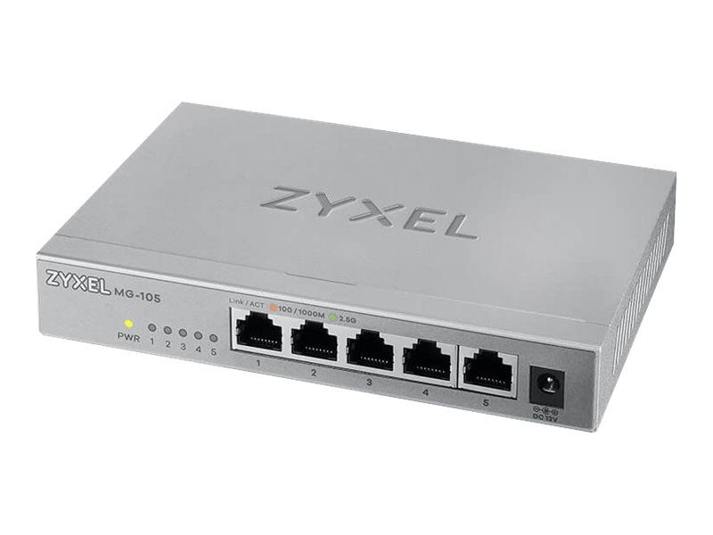 Zyxel MG 105 Non géré 2.5G Ethernet 10010002500 Acier Neuf - vue 4