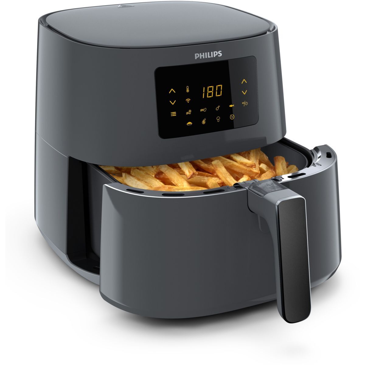 Philips Essential Connected Airfryer XL HD9280/60 - Friteuse connectée 1.2 kg - Technologie Rapid Air - Gris