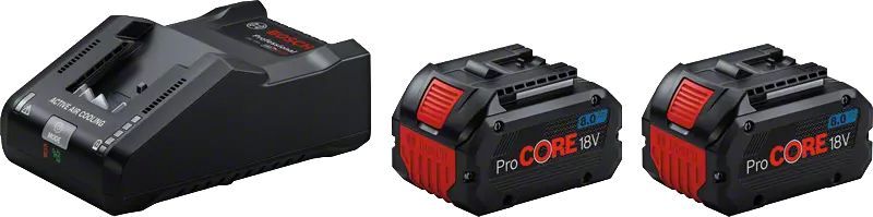 Starter kit avec 2 batteries Procore 18V 8Ah + chargeur GAL 18V 160 en boîte en carton BOSCH 1600A02T5P