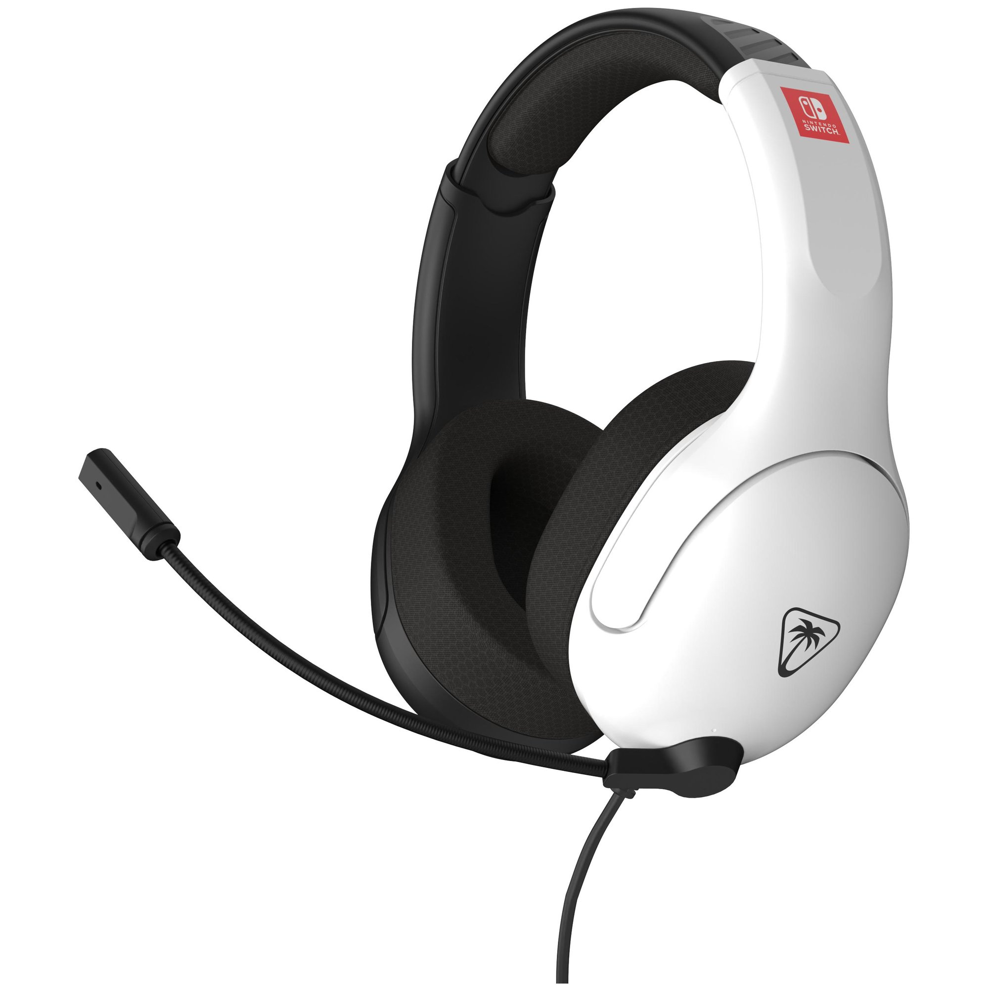 Turtle Beach Airlite Fit Casque de Jeu Filaire Noir et Blanc sous Licence Officielle pour Toutes Les Nintendo Switch - Microphone à Bascule et Silencieux, Oreillettes de Confort supérieur
