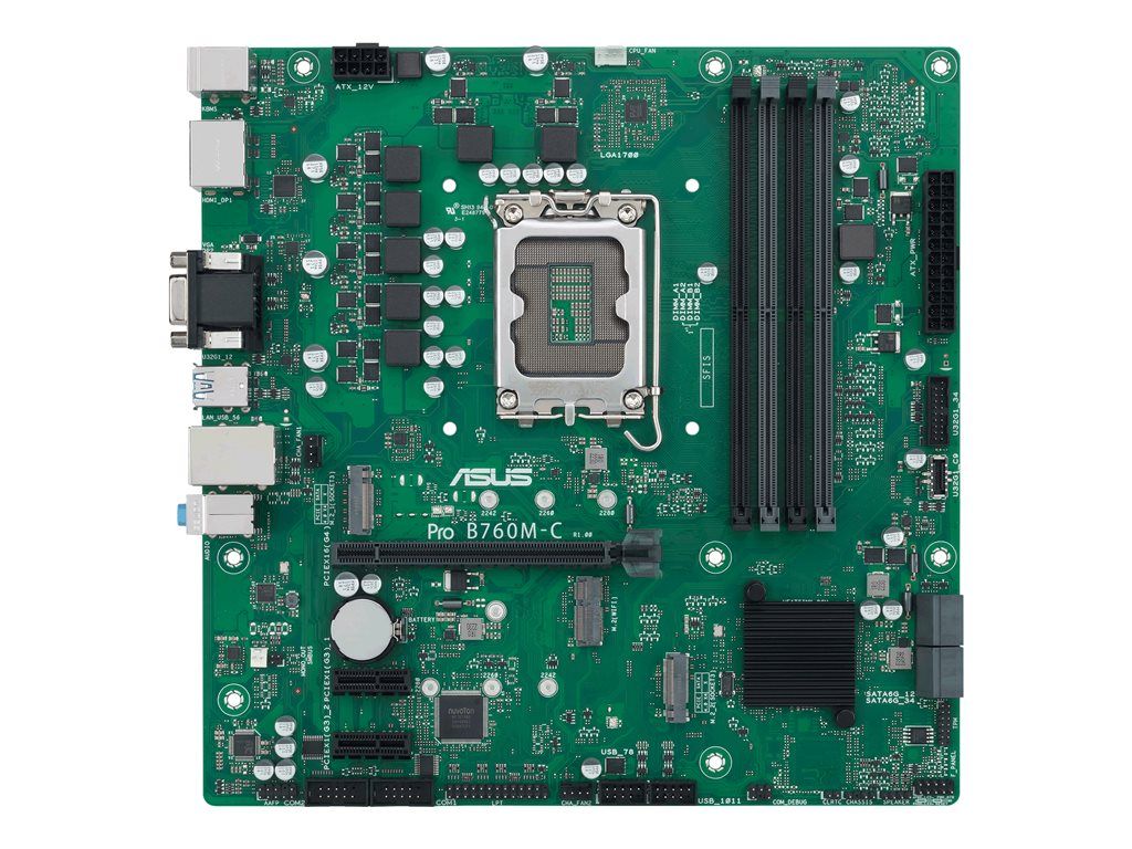ASUS B760M C CSM LGA1700 4DDR5 microATX 4xSATA 2xDP 1.4 HDMI 2.1 D Sub MB Neuf - vue 4