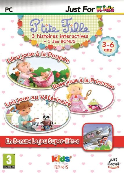 Tripack P'tite Fille Lilou Joue À La Poupée + Joue À La Princesse + Super Héros Pc