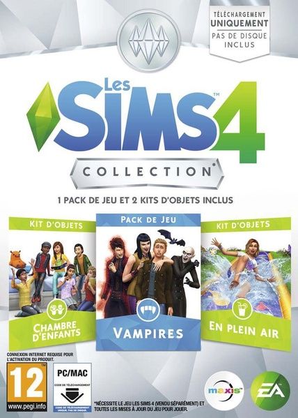 Les Sims 4 Collection 4 : Chambre D'enfants + Vampires + En Plein Air Pc Mac