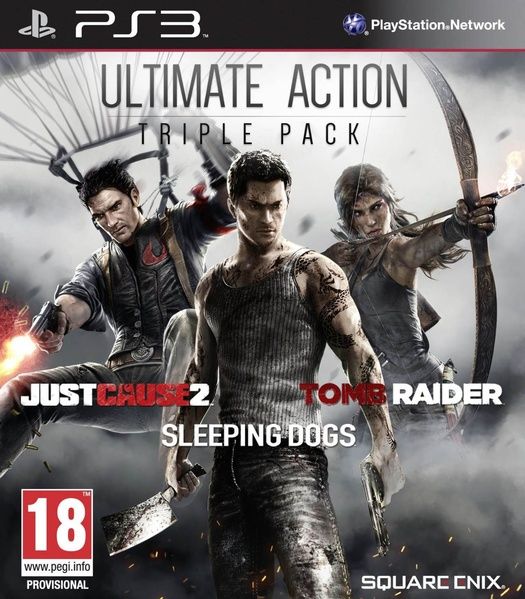 Action Pack : Tomb Raider + Just Cause 2 + Sleeping Dogs Ps3
