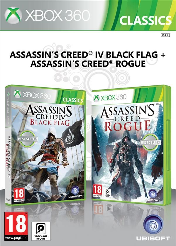 Assassin' Creed 4 : Flag + Assassin' Creed Rogue Jeux PS3