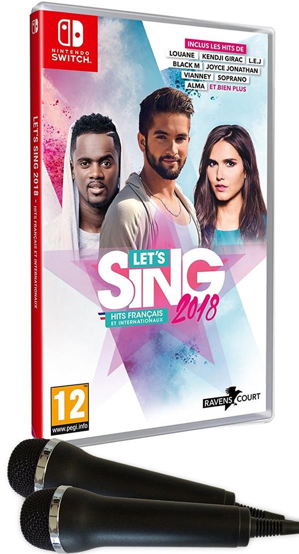 Let' Sing 2018 Hits Français et Internationaux Jeu Wii + 2 Micros