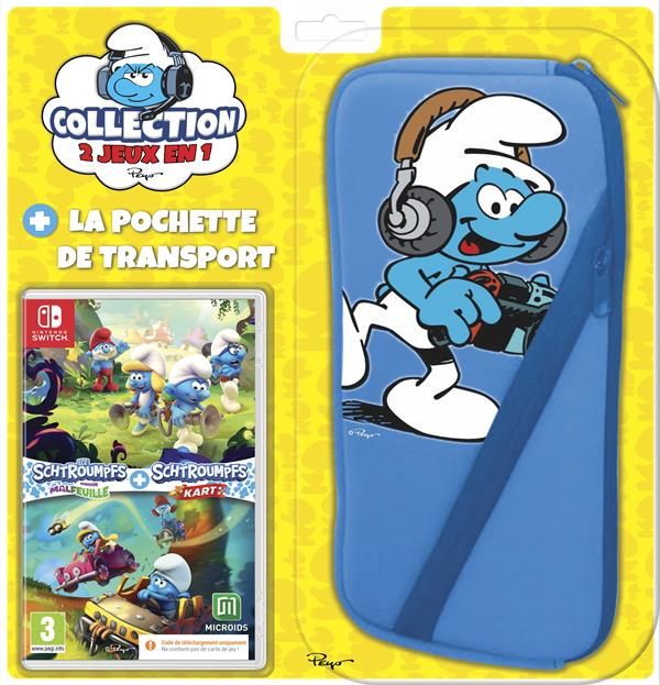Bundle Schtroumpfs Mission Malfeuille + Schtroumpfs Kart + Housse Switch Edition Code In A Box Switch
