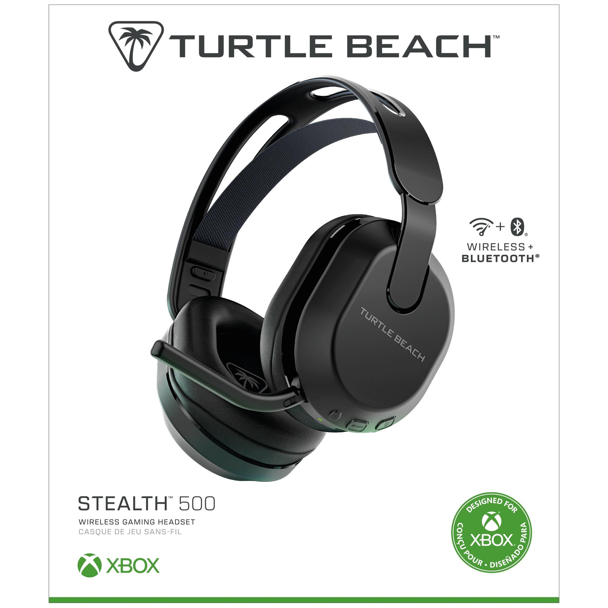 Turtle Beach Stealth 500 Noir Xbox Casque Gaming sans Fil w/ 40hr Batterie et Bluetooth pour Xbox Series X, Xbox Series S, Xbox One, PC et Mobile