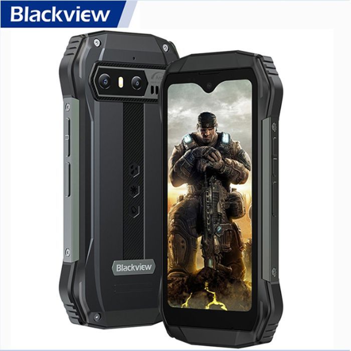 Blackview N6000 Téléphone Portable Incassable G99 4 3 QHD+ Android 13 + 48MP+16MP 3880mAh NFC Dual SIM Face ID