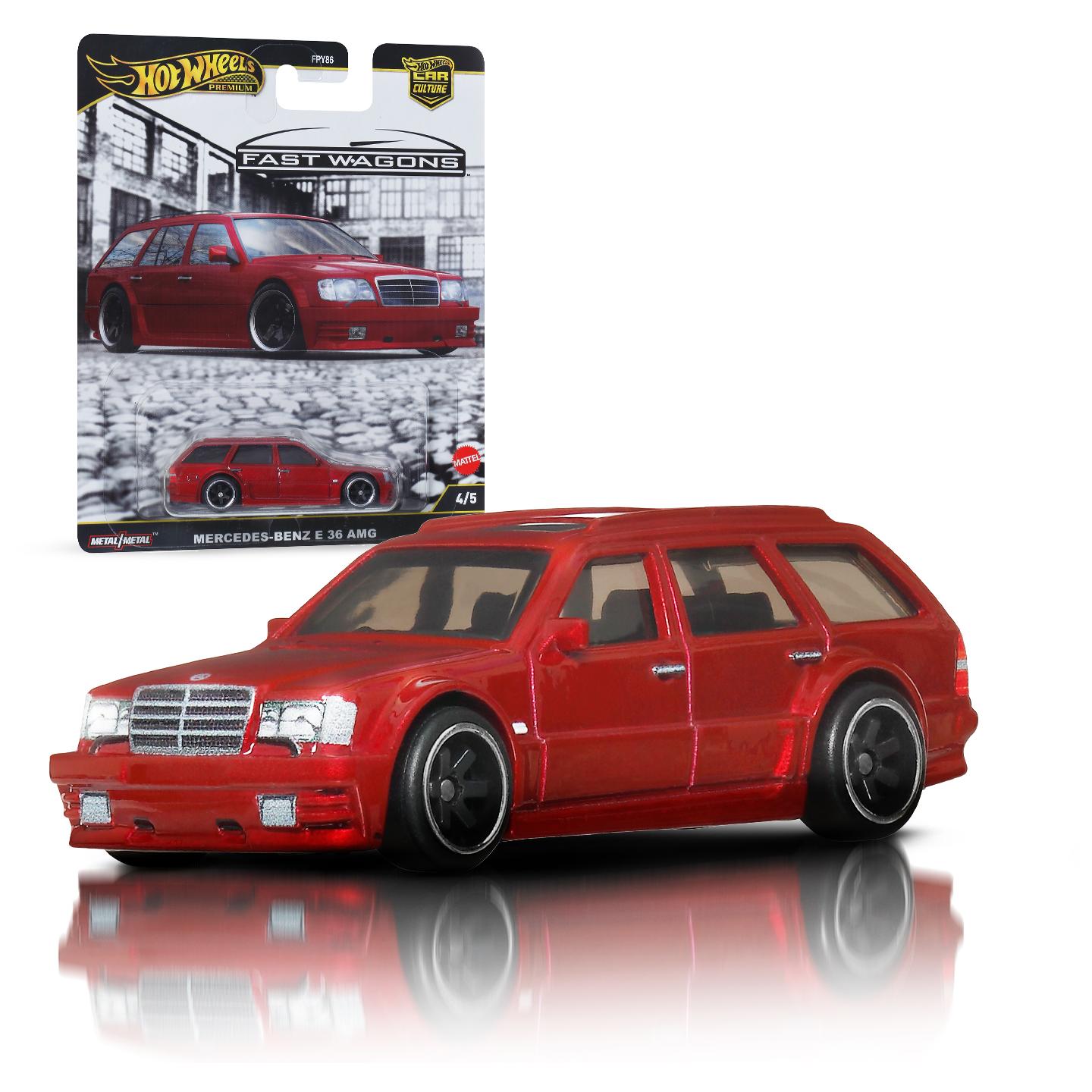 Hot Wheels Mercedes Benz AMG Estate Voiture Premium Car Culture à collectionner modèle en métal à ’échelle 164 véhicule Fast Wagons avec pneus Real Riders JBK69 - vue 7