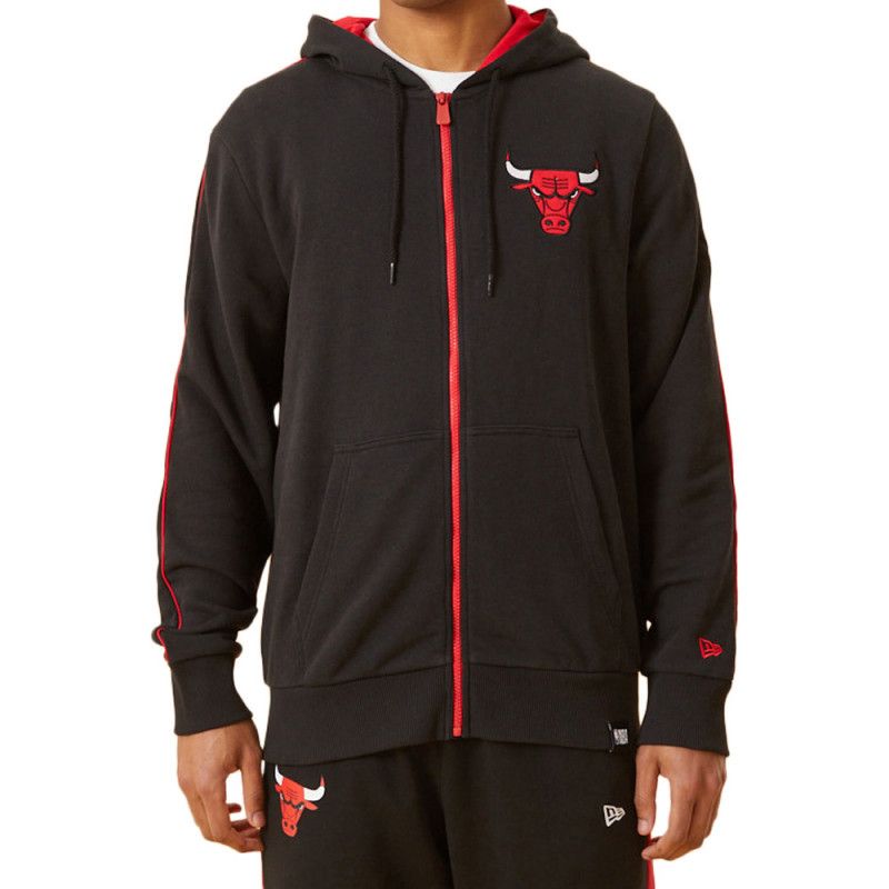 new era weat-shirt zippé à capuche - contrast - chicago bulls - XL