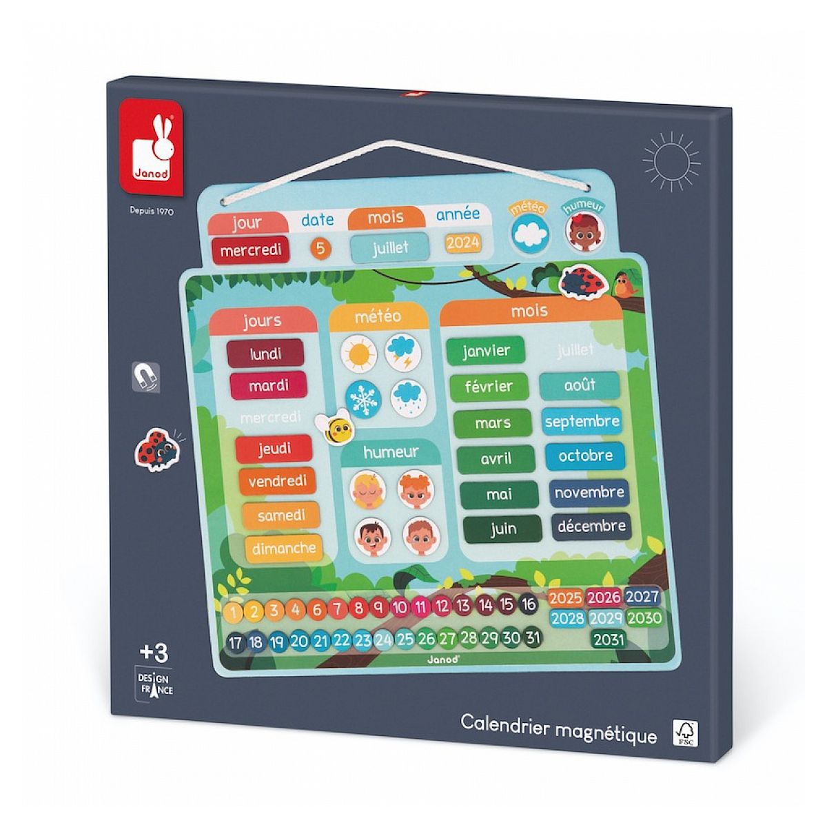 CALENDRIER MAGNETIQUE Juratoys Janod - vue 3