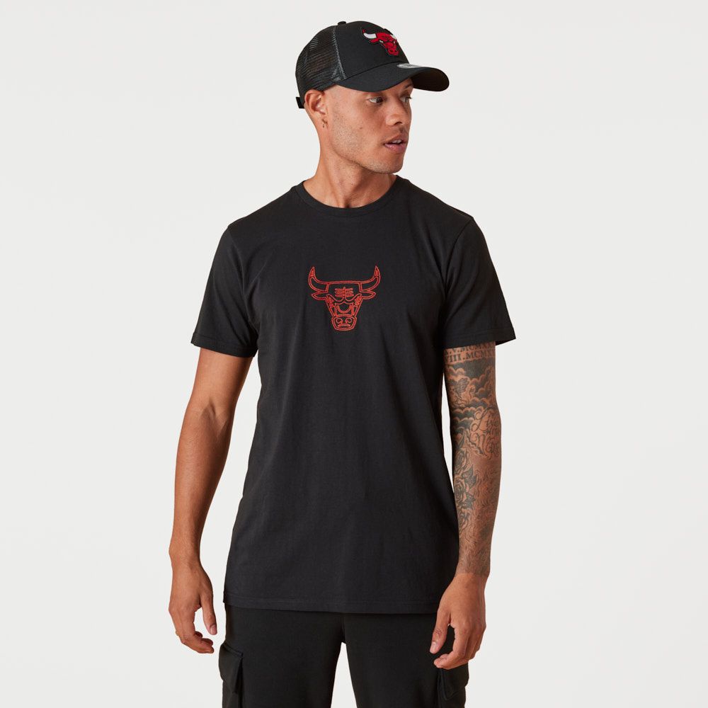 new era - t-shirt nba chain stitch - chicago bulls - XL