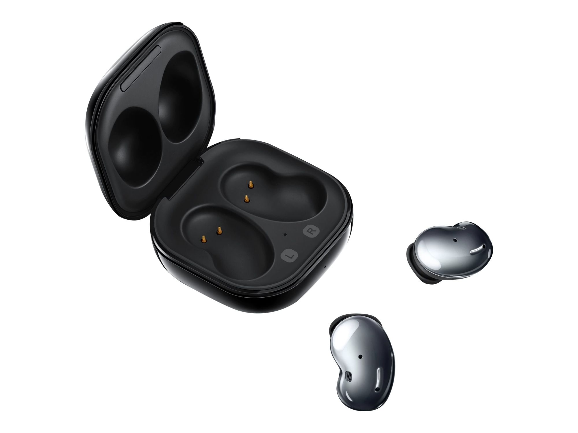 Samsung Écouteurs Bluetooth sans fil Galaxy Buds Live avec réduction du bruit ANC batterie longue durée son par AKG ajustement confortable version allemande chrome - vue 6