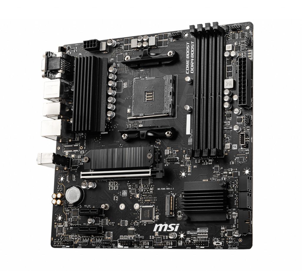 MSI B550M PRO-VDH - Carte-mère - micro ATX - Socket AM4 - AMD B550 Chipset - USB-C Gen1, USB 3.2 Gen 1 - Gigabit LAN - carte graphique embarquée (unité centrale requise) - audio HD (8 canaux)