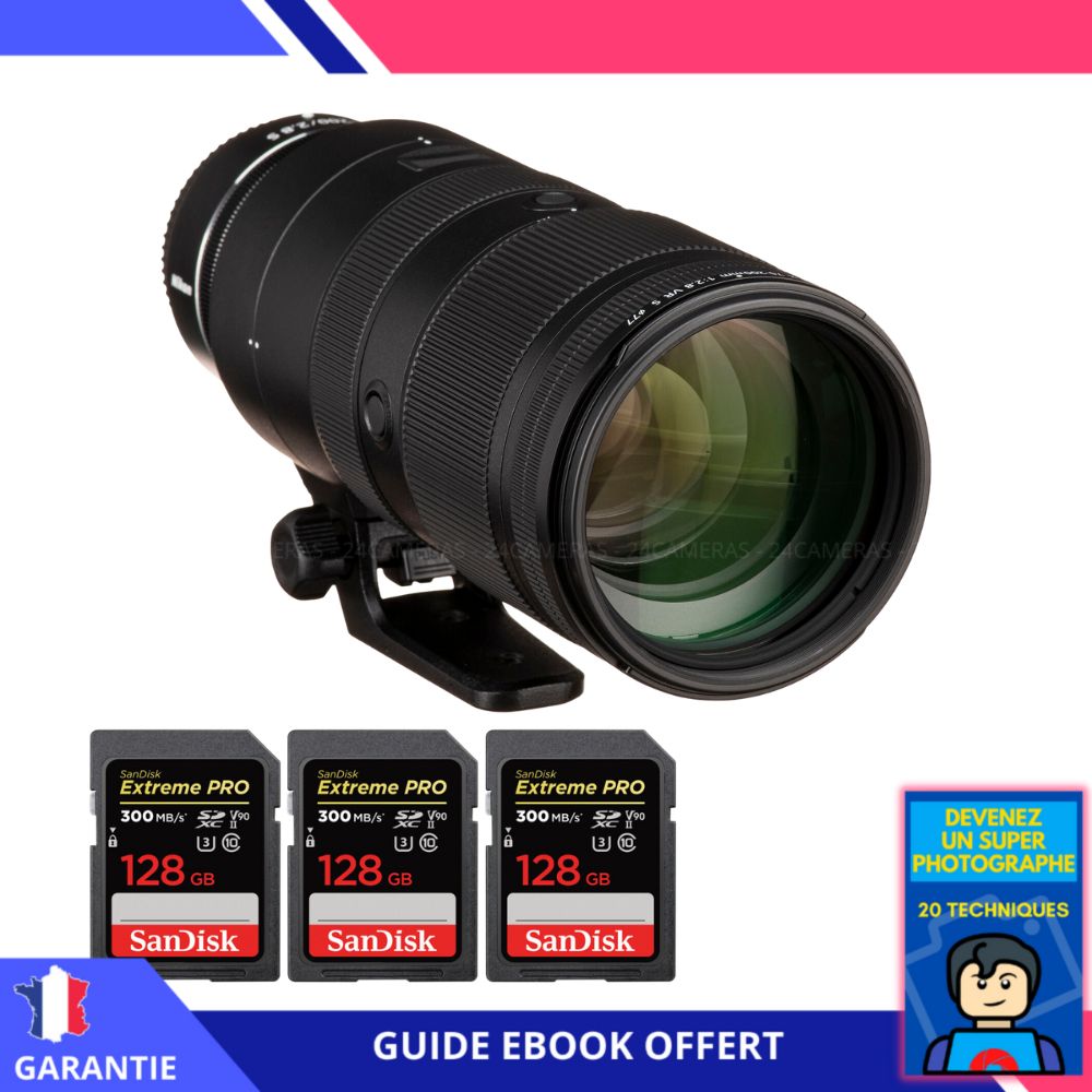 Nikon Z 70 200mm f2.8 VR + 3 SanDisk UHS II 300 MB/ + Ebook 'Devenez Un Super Photographe' Objectif Nikon Z pour Nikon Hybride - vue 3