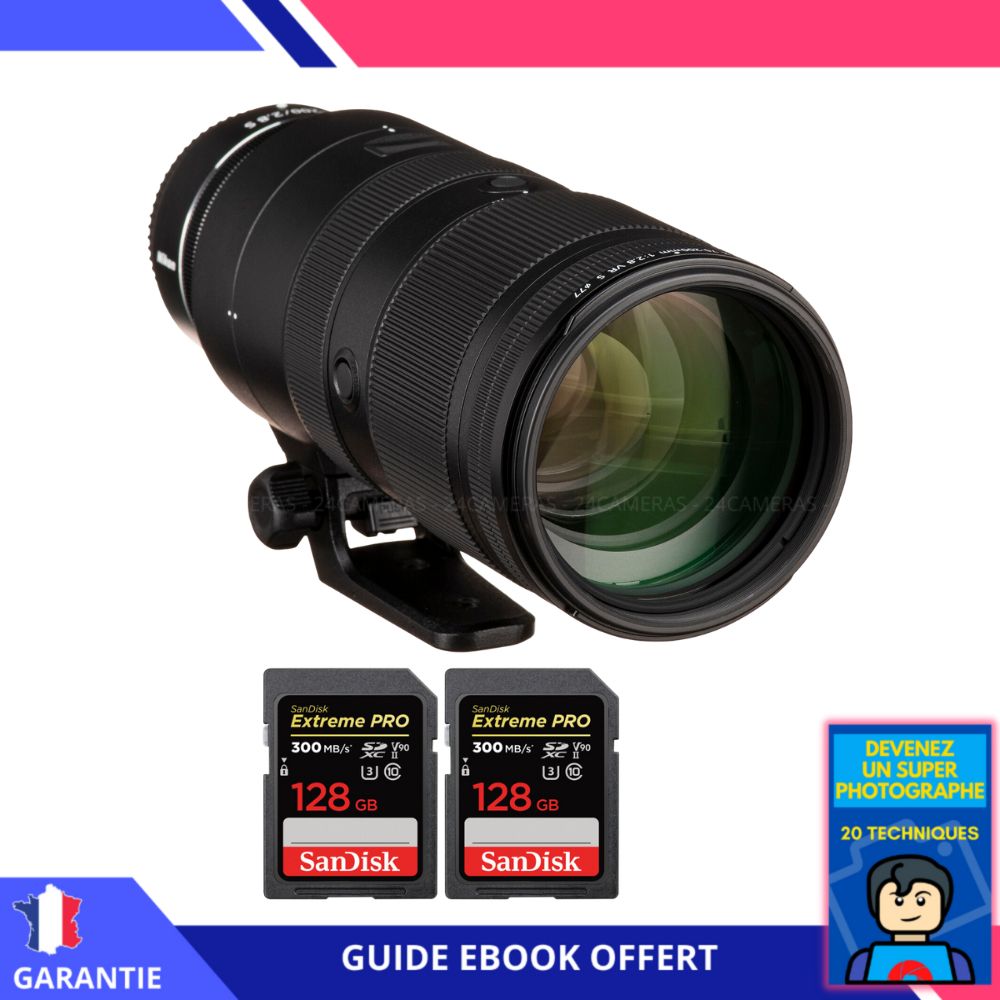 Nikon Z 70 200mm f2.8 VR + 2 SanDisk UHS II 300 MB/ + Ebook 'Devenez Un Super Photographe' Objectif Nikon Z pour Nikon Hybride - vue 3