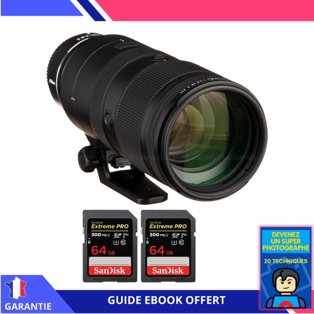 Nikon Z 70 200mm f2.8 VR + 2 SanDisk UHS II 300 MB/ + Ebook 'Devenez Un Super Photographe' Objectif Nikon Z pour Nikon Hybride - vue 2