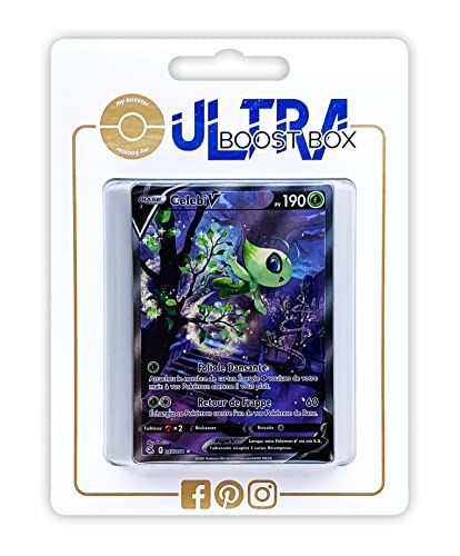 Celebi V 245 264 Full Art Alternative - Myboost X Epée Et Bouclier 8 - Poing De Fusion - Coffret De 10 Cartes Pokémon Françaises