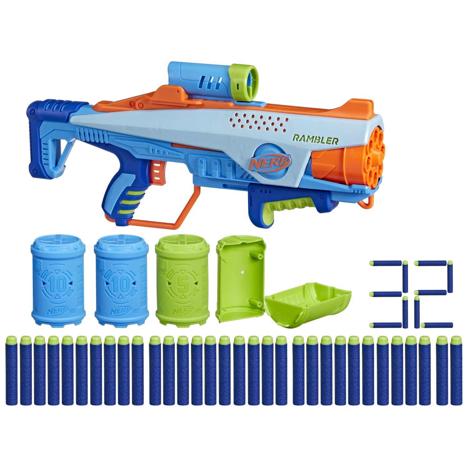 Nerf Elite Junior Pack de débutant Blaster Facile à Utiliser 32 fléchettes Nerf Elite 4 cibles - vue 5