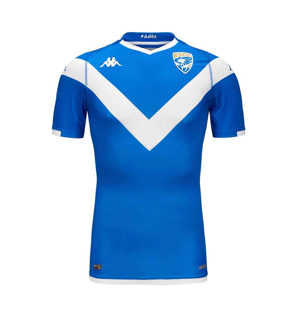 maillot kombat pro home domicile brescia calcio officiel football homme bleu blanc - L