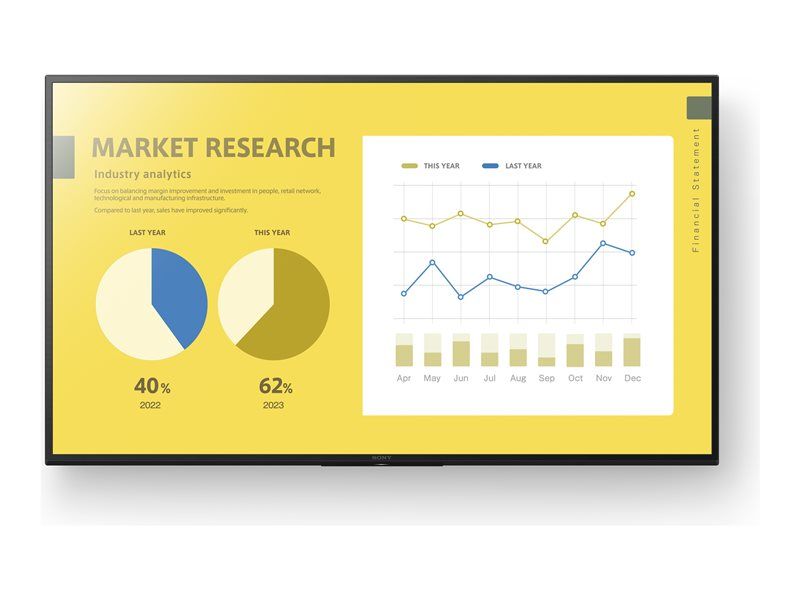 Sony Bravia Professional Displays FW 55EZ20L Classe de diagonale 55 EZ20L Series écran LCD rétro éclairé par LED signalisation numérique Android TV 4K UHD 3840 x 2160 HDR ...