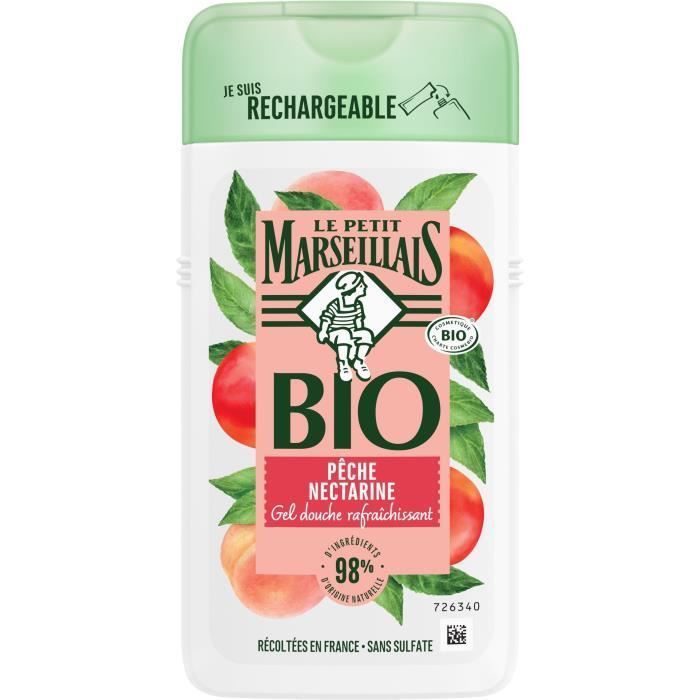 Le petit marseillais bio gel douche rafraîchissant & nectarine 250ml - vue 2