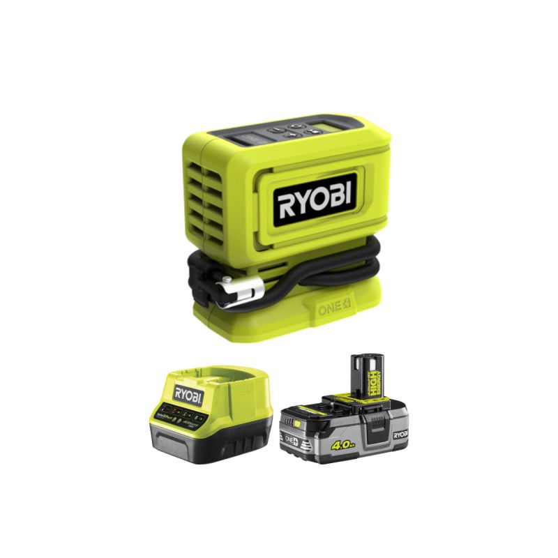 Pack RYOBI 18V Compresseur 11 bars 1 Batterie 4 0Ah 1 Chargeur