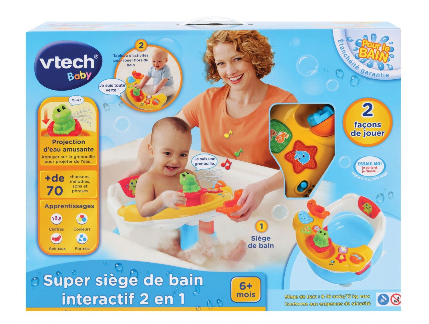 VTech Super Siege 2 en 1 Baby Premier Age Jouet DE Bain 80 515405 Version FR - vue 8