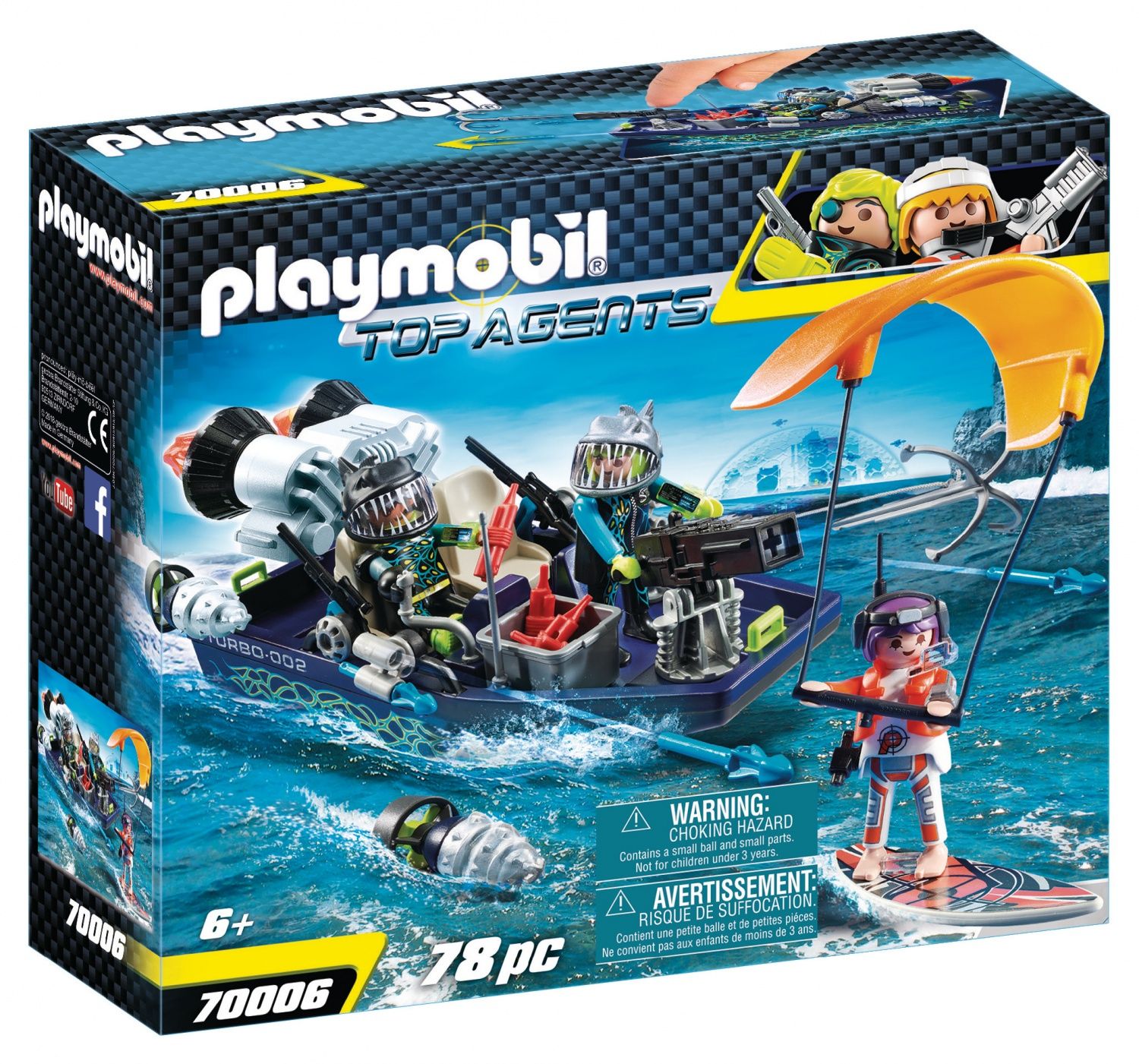 Playmobil 70006 Bateau Avec Harpon .H.A.R.K Team