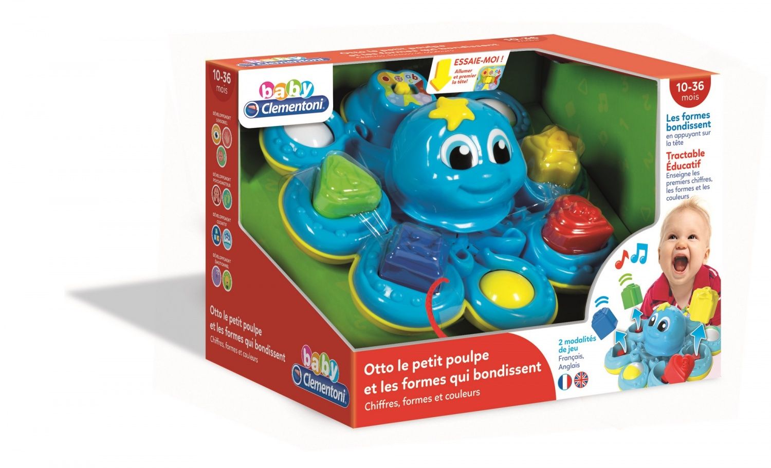 Baby Clementoni La Pieuvre Des Formes Bondissantes