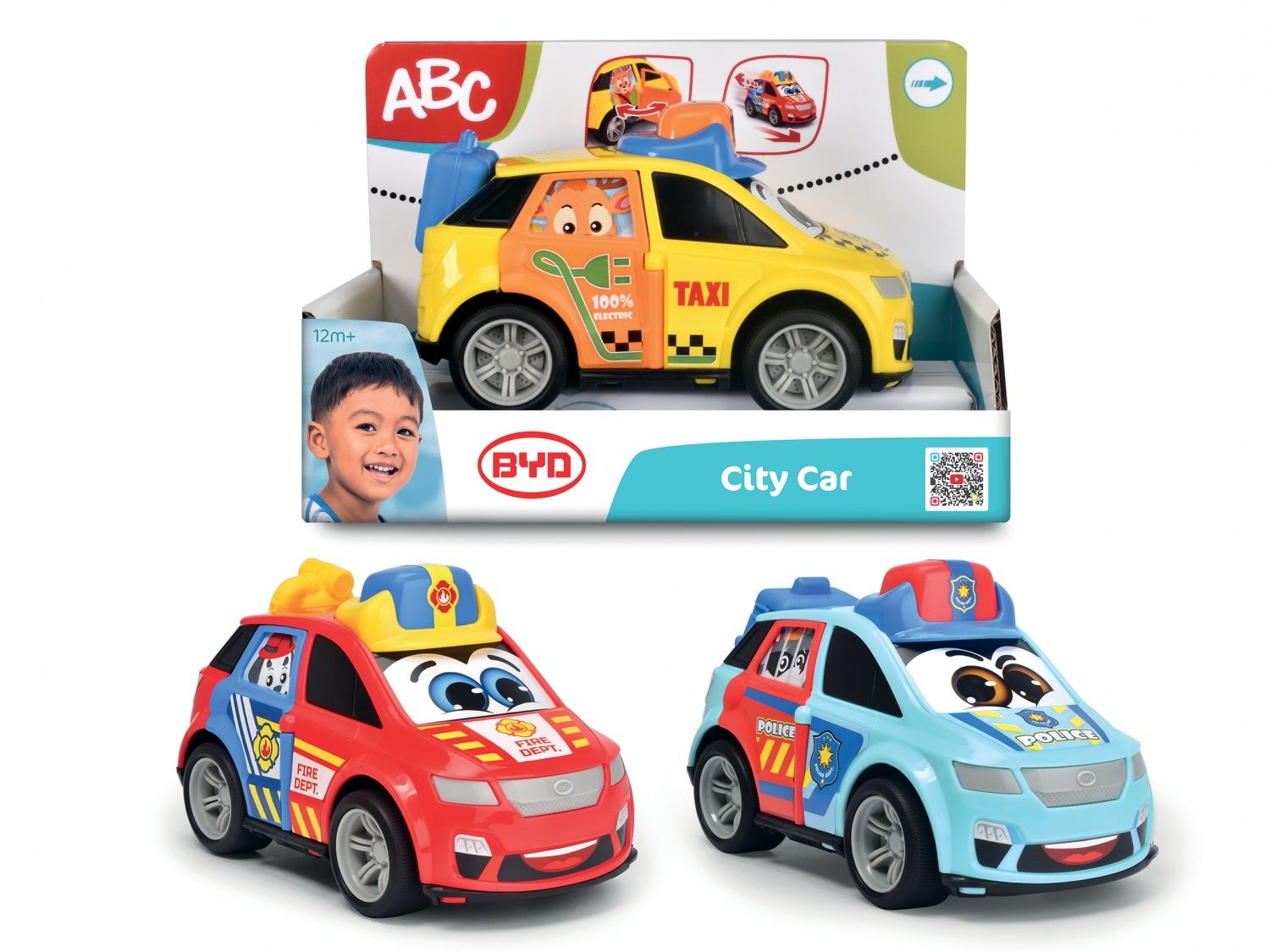 Gamme Dickie Abc Byd City Cars Asst 16cm
