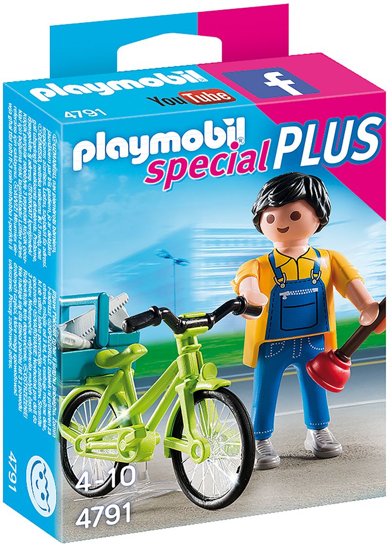 Playmobil 4791 Bricoleur Avec Matériel Et Vélo