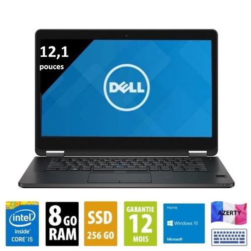 Dell Latitude E7270 - 12,1 Pouces - Core i5-6300U@2,40Ghz - 8Go Ram - 256Go SSD - Wsxga (1600X900) - Windows 10 Home