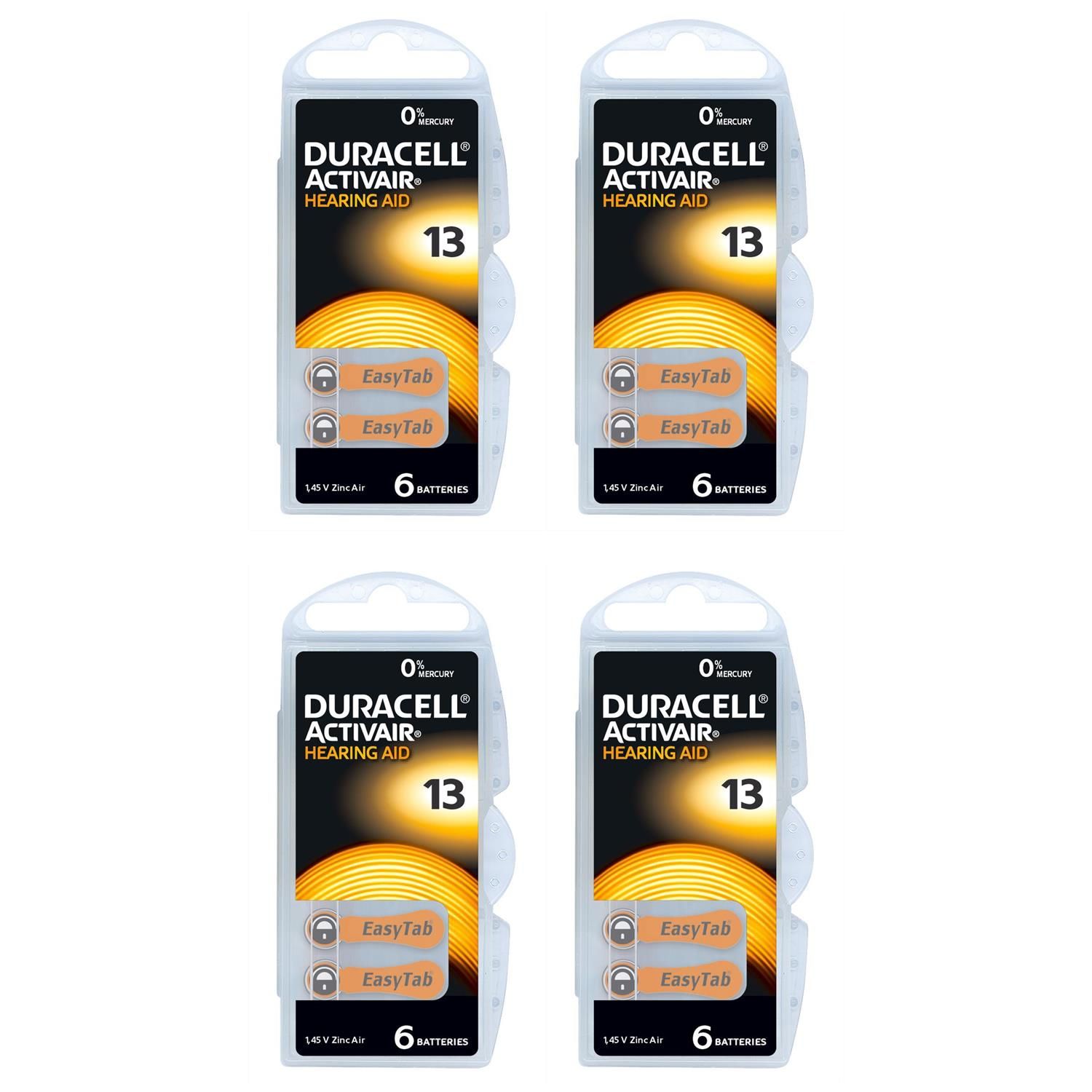 DURACELL Lot de 6 Blisters de 6 Piles auditives ACTIVAIR Easytab DA 13 1 45V - vue 3