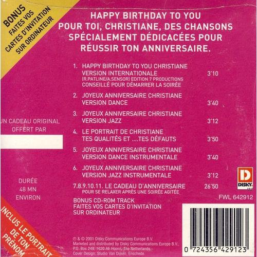 Joyeux Anniversaire Christiane Cd Rakuten