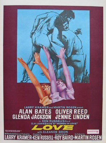 affiche belge du film de Ken Russell de 1969 "Love" avec Alan ...