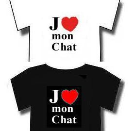 T Shirt J Aime Mon Chat Mode Homme Rakuten