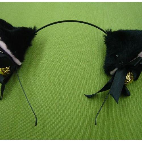 Serre Tete Oreille De Chat Noir Avec Clochettes Pour Cosplay Deguisement Modele Japonais Rakuten