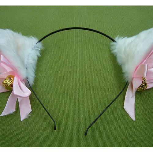 Serre Tete Oreille De Chat Blanche Avec Clochettes Pour Cosplay Deguisement Modele Japonais Rakuten