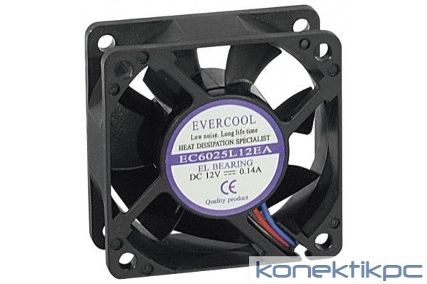 Evercool Ventilateur châssis lubrifié 60 mm