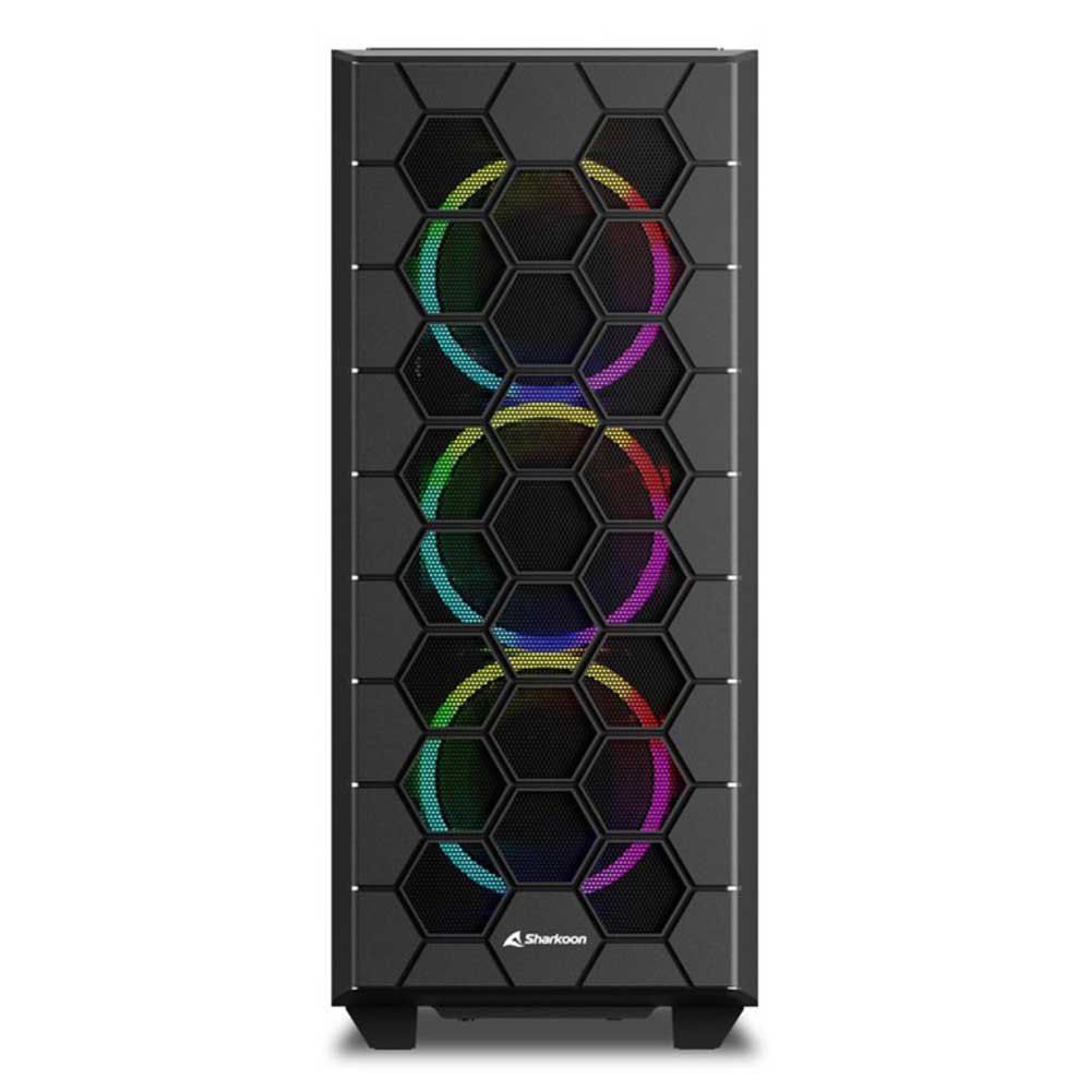 Boitier PC Moyen Tour ATX Sharkoon Hex RGB avec panneau vitré