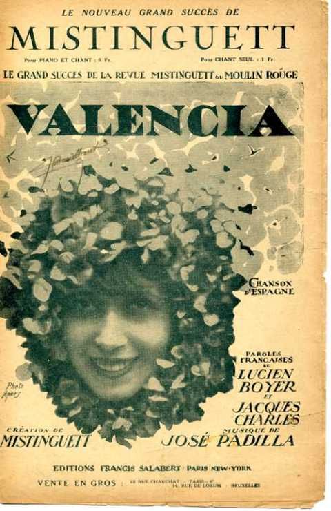 Mistinguett Valencia 1925 Partitions Song Books Rakuten rakuten