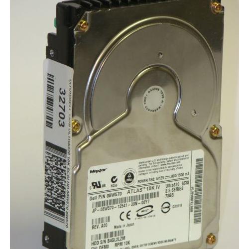 Dell 08W570 - Disque Dur Interne - 73 Go - 10K Ultra320 Scsi - 80 Broches