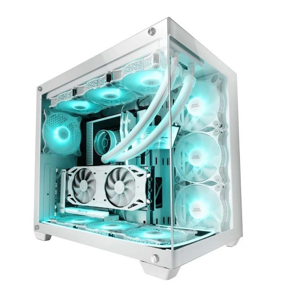 Boîtier PC ATX semi-tour Mars Gaming MCV4 Tower Blanc